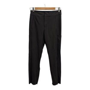 Athleta Women's Size 4 Stellar Black Cropped Ankle Zip Flare Trouser Pants